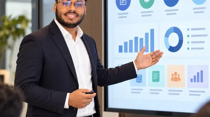 Vikas Saroj presenting an ERP roadmap